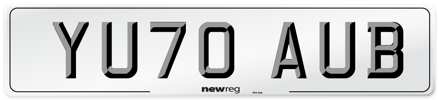 YU70 AUB Number Plate from New Reg